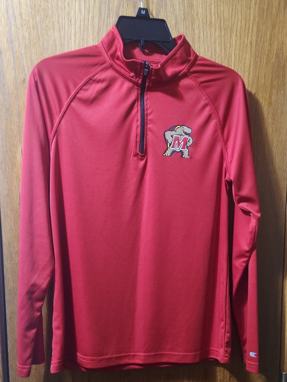 Colosseum Red Quarter-Zip Performance Pullover with Maryland TERPS Mascot